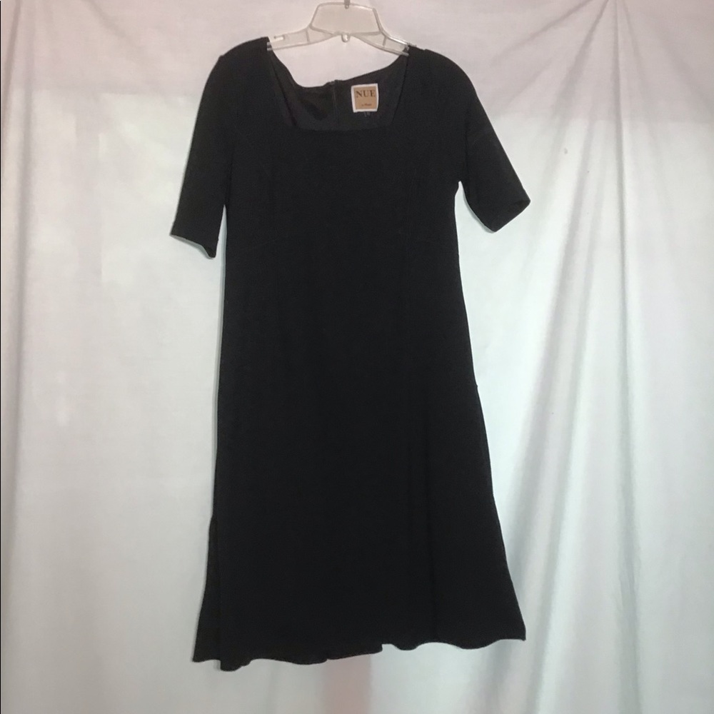Black dress by Nue, w/built in shape wear slip.  40 inches length